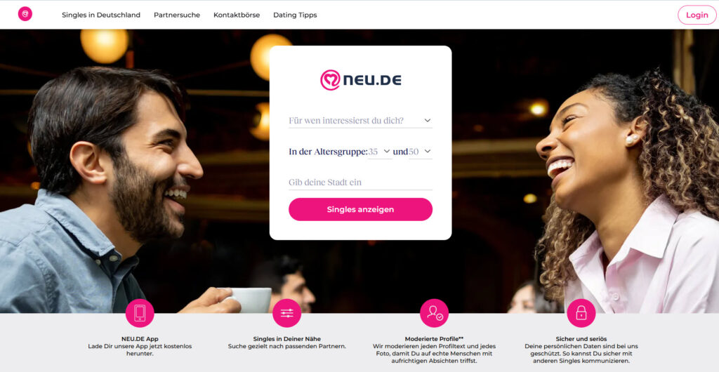 NEU.de Dating-Plattform für neue Kontakte und Online Dating